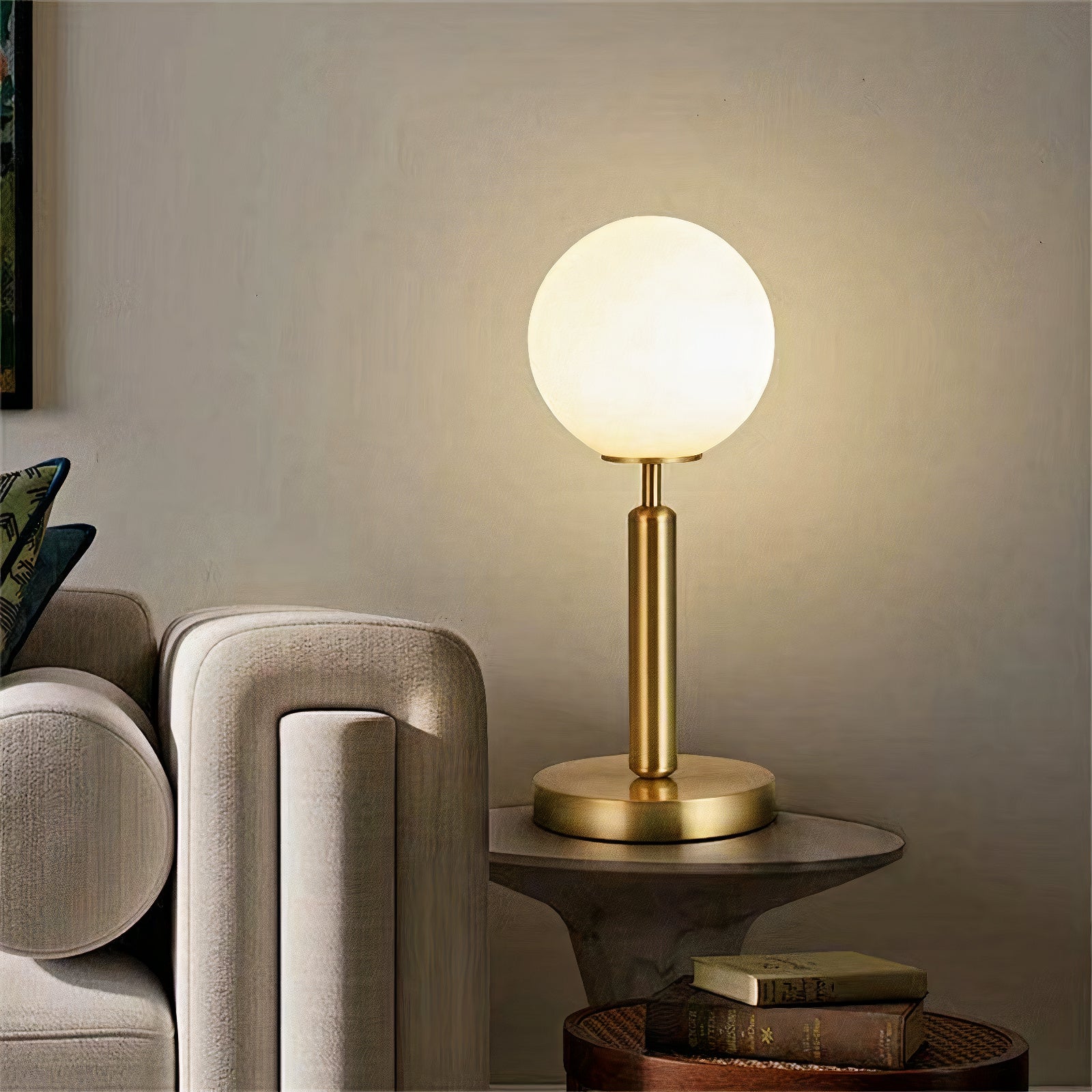 Brass ball table lamp cheap