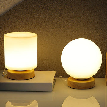 Modern Wooden Bedside Lamp