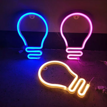Bulb Neon Night Light with USB