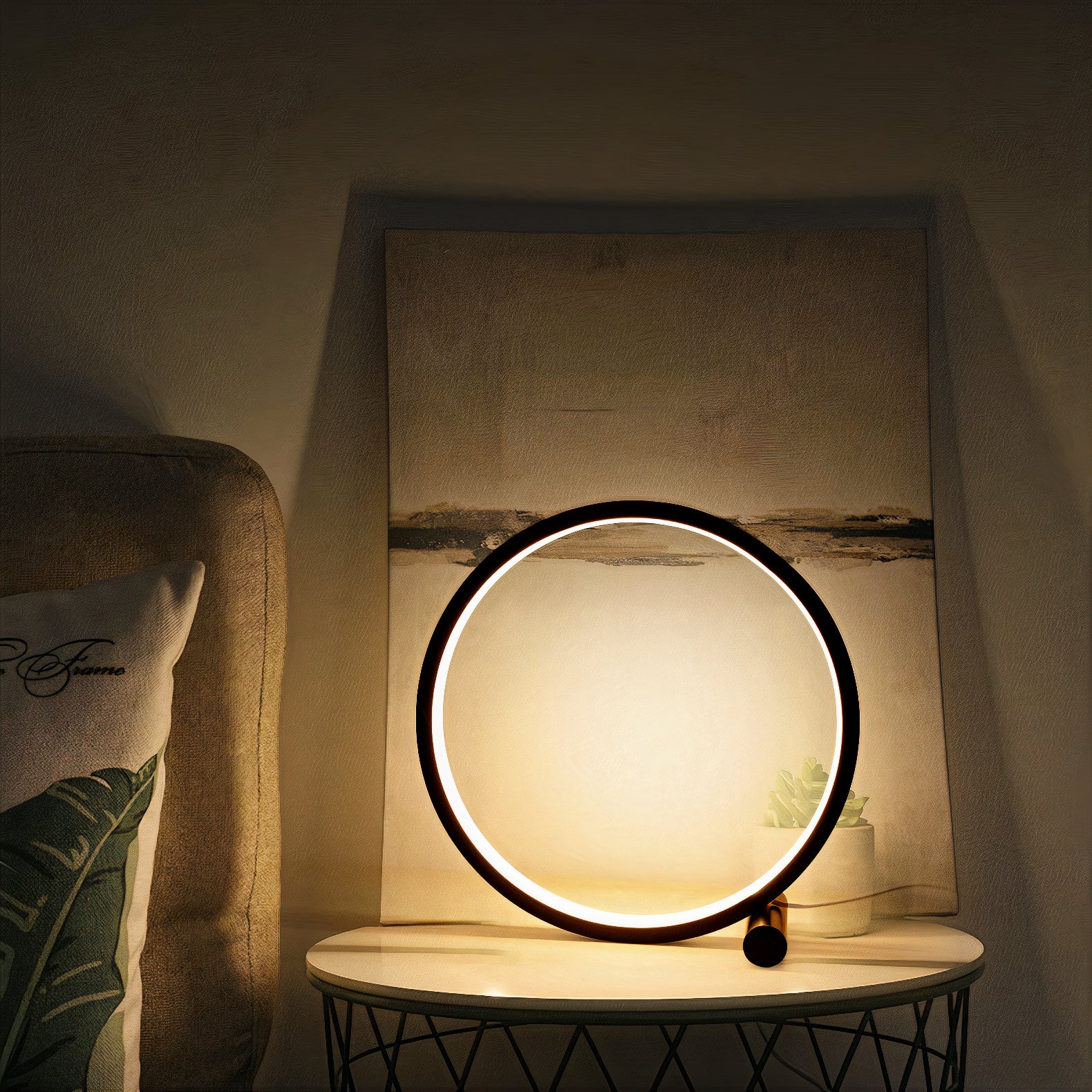 Led circle table lamp cheap