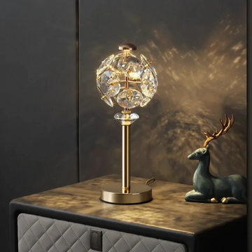 Luxury Circular Crystal Table Lamp