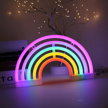 Multicolor Rainbow Neon Night Light (No Stand)
