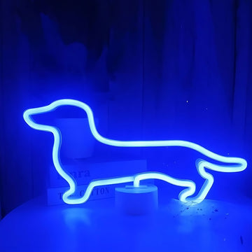Small Dog Neon Night Light