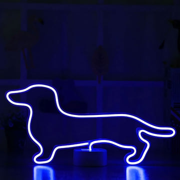 Small Dog Neon Night Light
