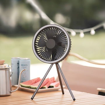Tripod Fan & Outdoor Camping Lamp