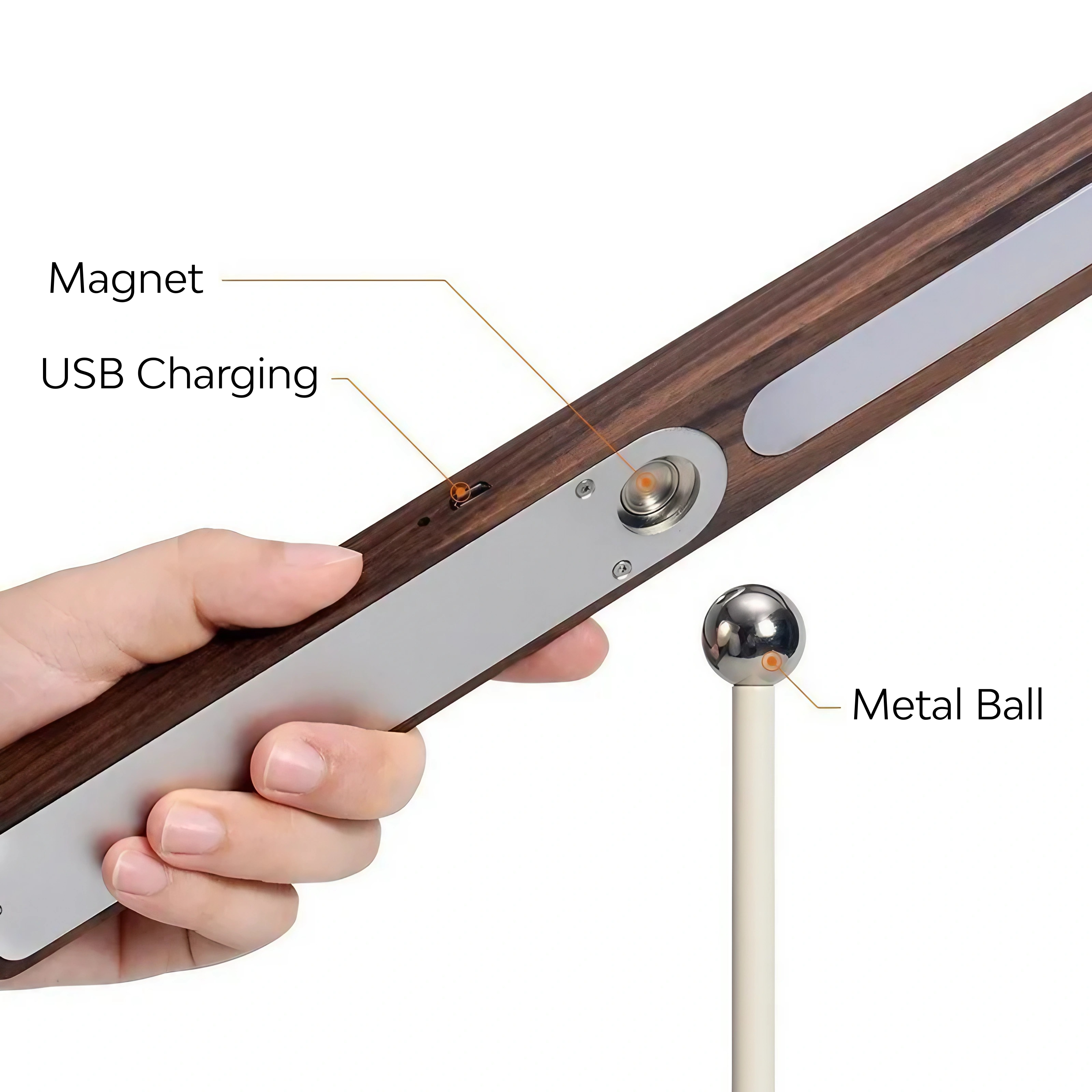 Wooden Magnetic Rotatable LED Table Lamp
