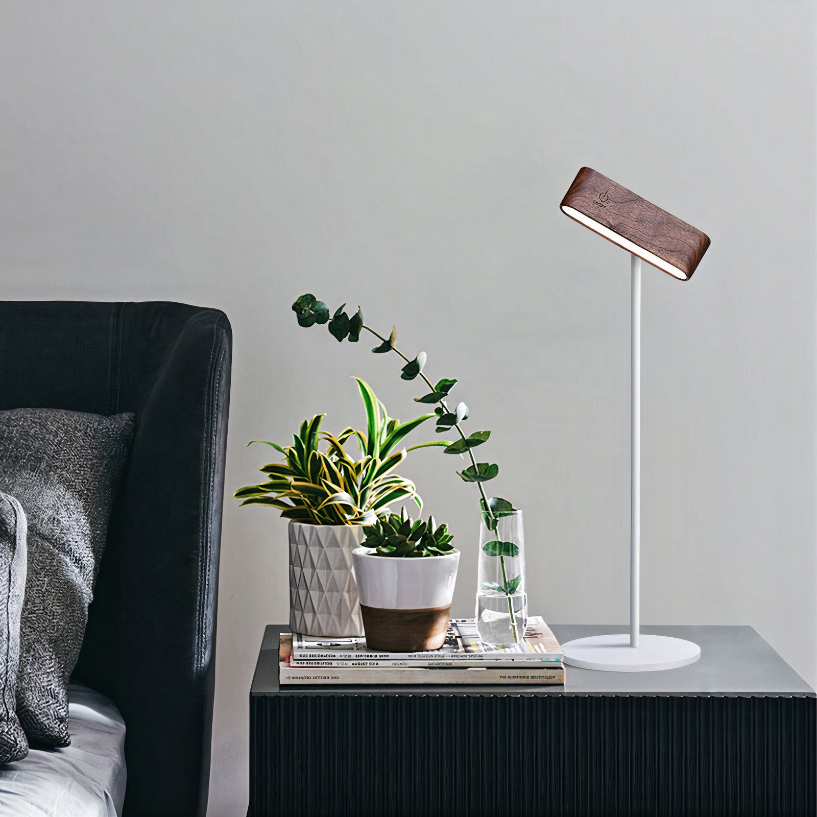 Wooden Magnetic Rotatable LED Wall Table Lamp The Lamp Deck
